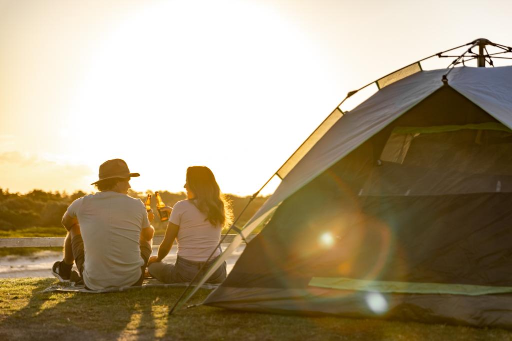 the perfect sunset view for a picnic captured for nrma parks and resorts.