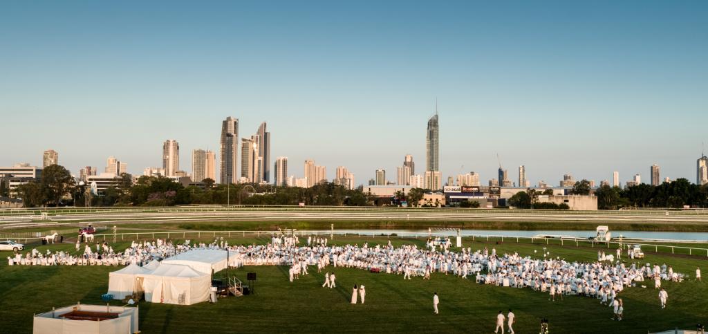 Cinematic event photography captured at Dîner en Blanc Australia