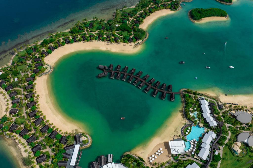 Aerial photography of Fiji Marriott created for the World Surf League