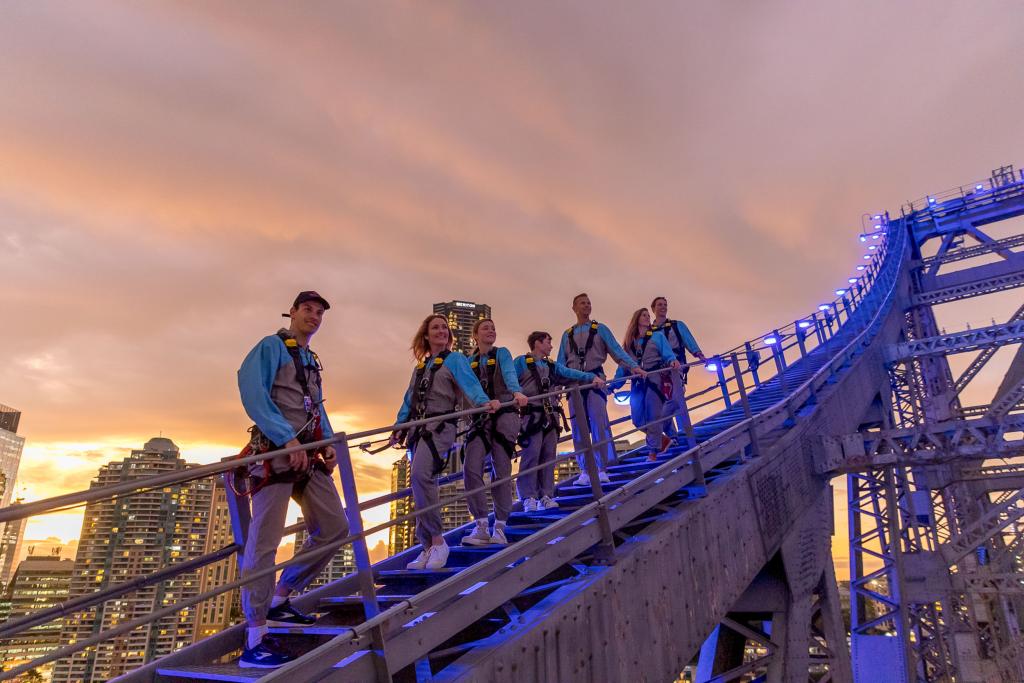 Tourism campaign photography captured at Story Bridge Climb Brisbane